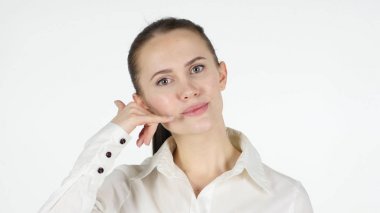 Yardım, jest kadın tarafından için bizi arayın