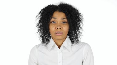 Şok, sinirli sinirli Afro Amerikalı kadın