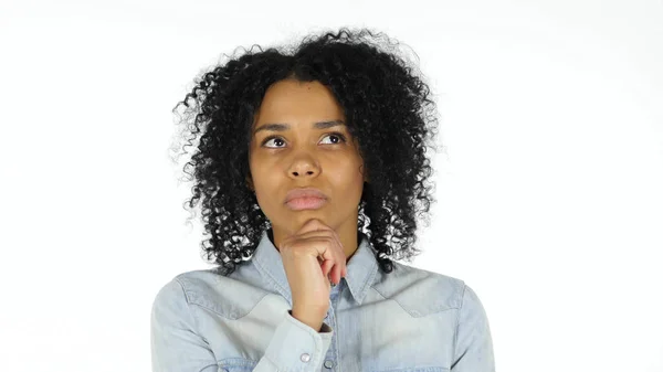 Thinking Pensive Black Man — Stock Photo, Image