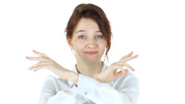 Reddetme, jest, inkar Kızıl saçlı kadın