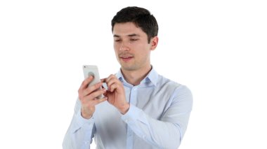 Smartphone kullanarak gözatmak işadamı