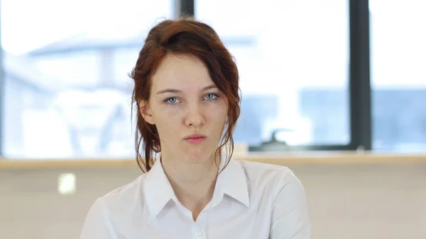 Angry Woman in Office, Unhappy