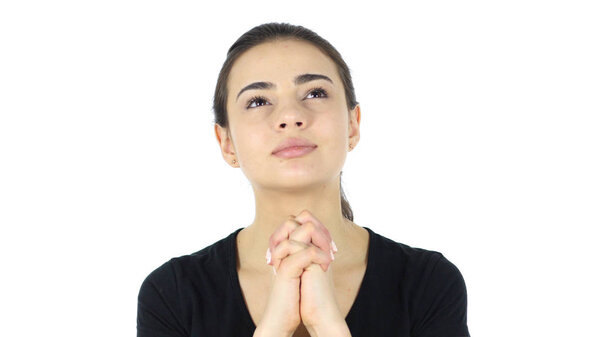 Praying, Portrait of Woman in Need of Help