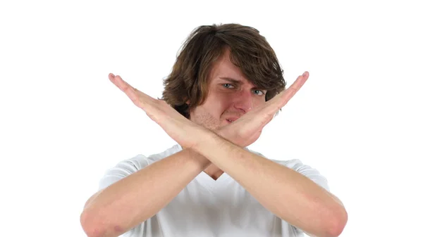 Reddetme, karşıt adam, beyaz arka plan