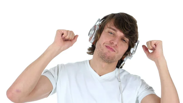 Escuchando Música y Bailando, Auriculares —  Fotos de Stock