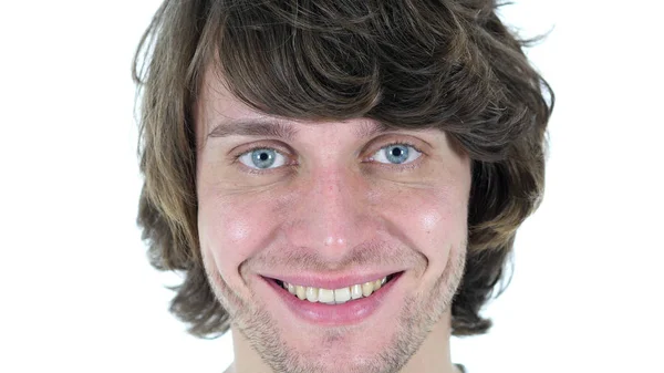 Närbild av leende ansikte människan — Stockfoto