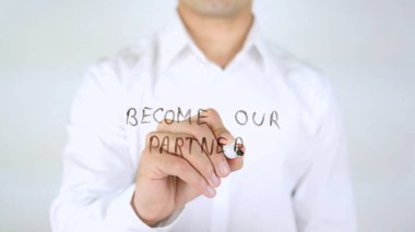 Bizim ortak ol, cam, el yazısıyla yazma adam