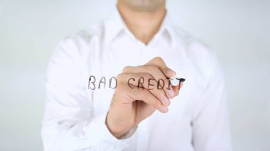 Kötü kredi, adam cam, el yazısıyla yazma