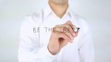 En iyi olmak, cam, el yazısıyla yazma adam