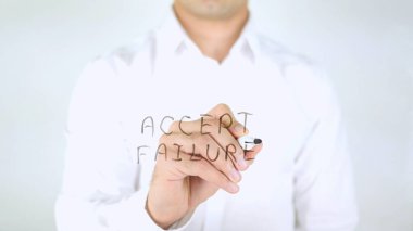 Başarısızlık kabul, cam, el yazısıyla yazma adam