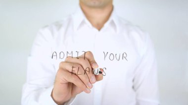 Kusurlarını itiraf, cam, el yazısıyla yazma adam