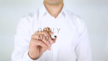 Hemen başvurun, cam, el yazısıyla yazma adam