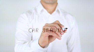 Araba Servisi, adam cam, el yazısıyla yazma