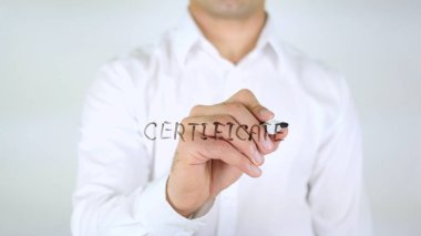 Sertifika, dostum el yazısı cam üzerine yazma