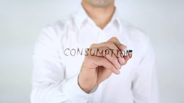 Tüketimi, adam cam, el yazısıyla yazma