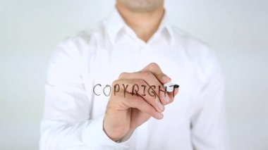 Copyright, dostum el yazısı cam üzerine yazma