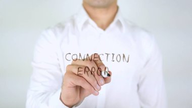 Bağlantı hatası, adam cam, el yazısıyla yazma
