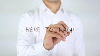 Burada yardım, işadamı yazma camına