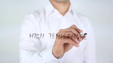 Yüksek sıcaklık, işadamı yazma camına