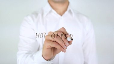 Sıcak teklif, işadamı yazma camına
