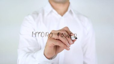 Hidro güç, işadamı yazma camına