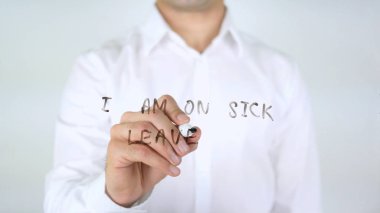 Hastalık iznindeyim, işadamı yazma camına