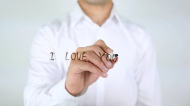 Seni seviyorum, işadamı yazma camına