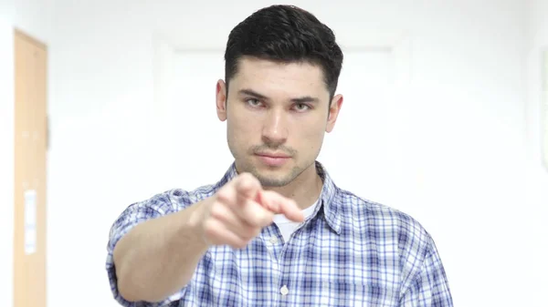 Man Pointing at Camera, Gesture of Selection