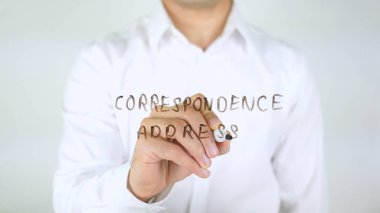 Yazışma adresi, adam cam üzerine yazma