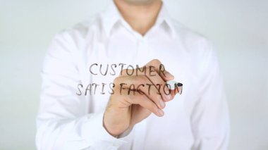 Müşteri memnuniyeti, adam cam üzerine yazma