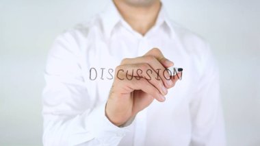 Tartışma, adam cam üzerine yazma