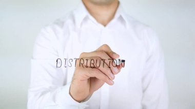 Dağıtım, adam cam üzerine yazma