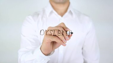 Disleksi, adam cam üzerine yazma