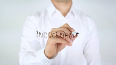 Rüşvet, adam cam üzerine yazma