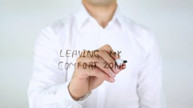 Benim konfor bölgesi bırakarak, cam üzerine yazma dostum