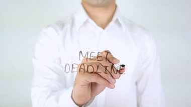 Son karşılamak, cam üzerinde yazılı adam