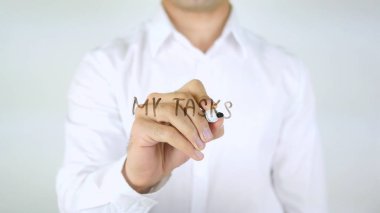 Görevlerimi, adam cam üzerine yazma