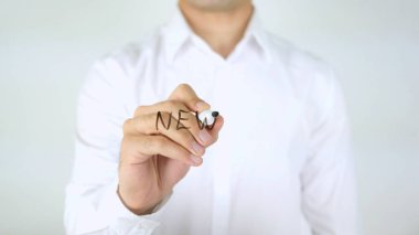 Yeni, adam cam üzerine yazma