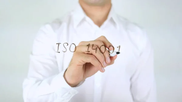 Is This Meeting Really Necess, Man Writing on Glass — Stock Photo, Image