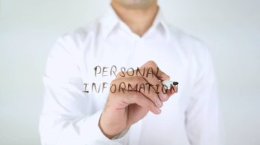 Kişisel bilgi, adam cam üzerine yazma