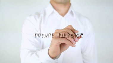 Özel Mesaj, adam cam üzerine yazma