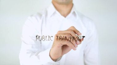 Toplu taşıma, adam cam üzerine yazma