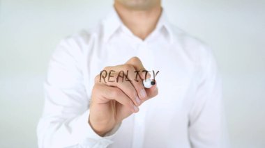 Gerçeklik, adam cam üzerine yazma