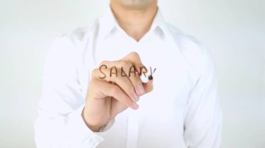 Maaş, adam cam üzerine yazma