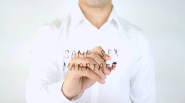 Aynı cinsiyetten evlilik, adam cam üzerine yazma