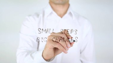 Küçük adımlar büyük değişiklikler, adam cam üzerine yazma