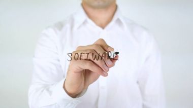 Yazılım, adam cam üzerine yazma