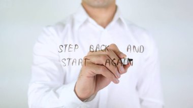 Geri çekil ve yeniden başlatın, cam üzerine yazma dostum