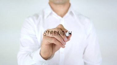 Gücü, adam cam üzerine yazma