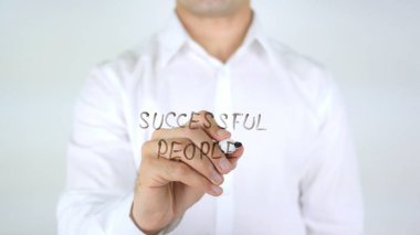 Başarılı insanlar, adam cam üzerine yazma